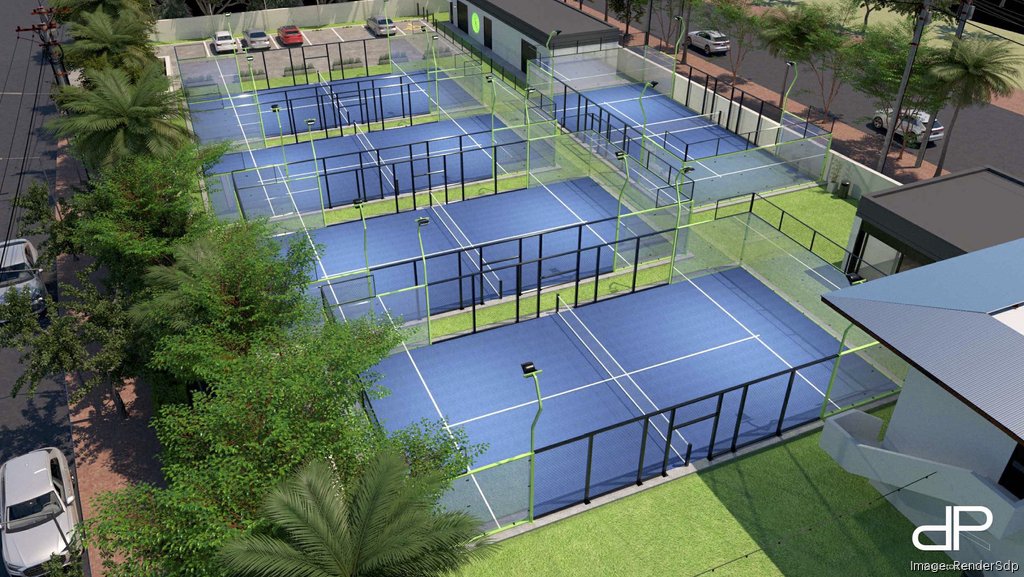 Padel courts at 10by20 Padel Wellington in Wellington, FL