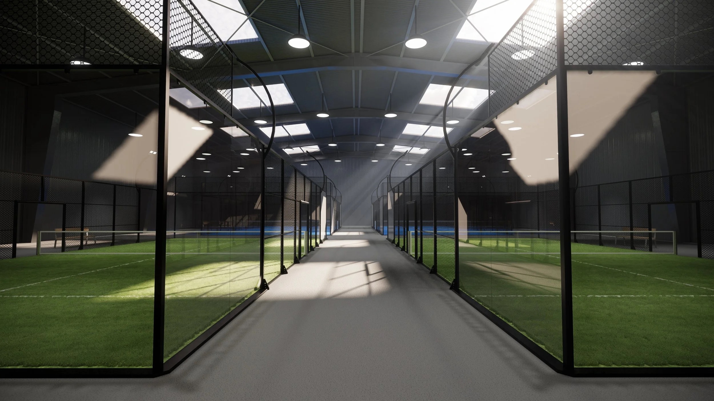 Padel courts at Access Padel Club NJ in Hillsborough, NJ