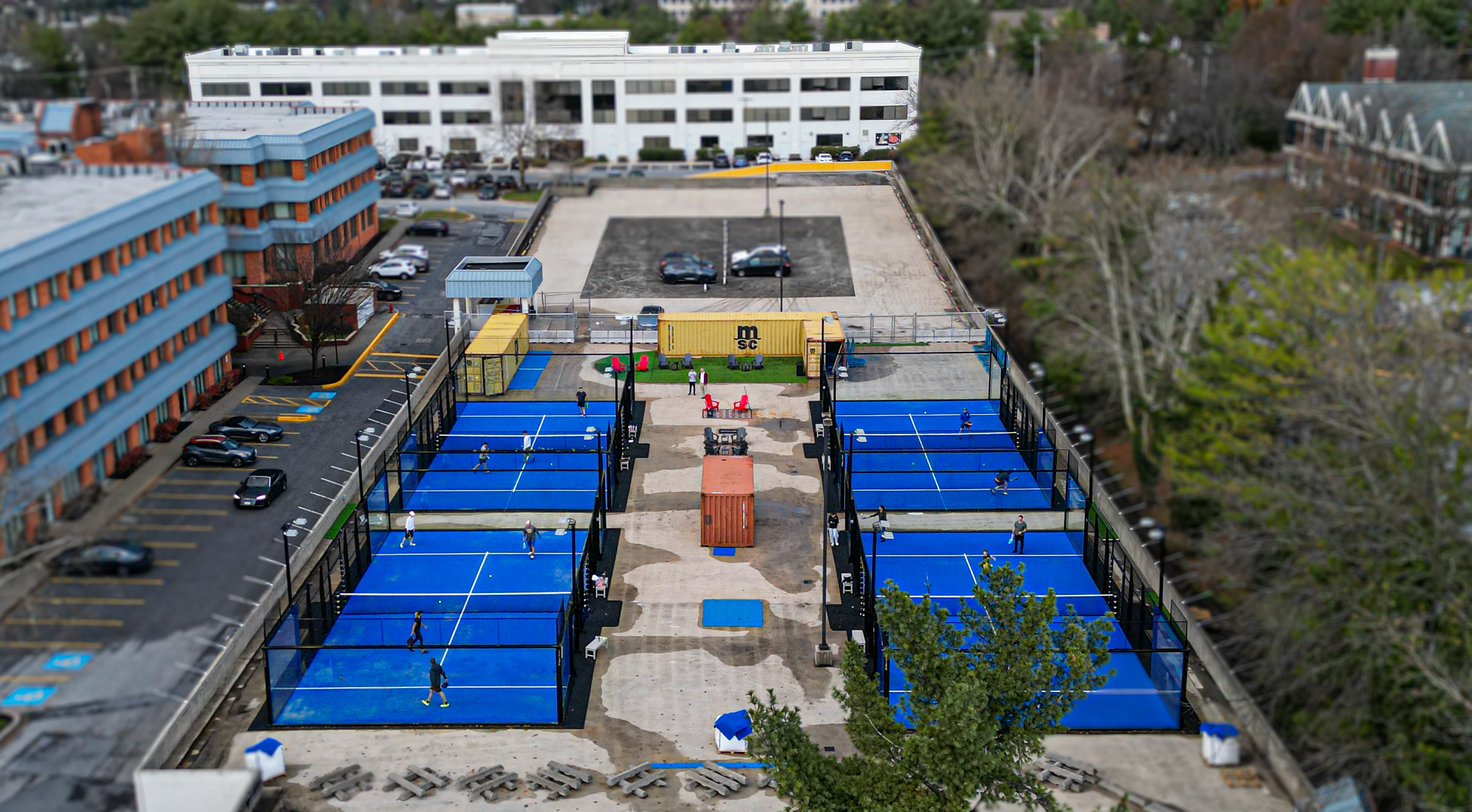 Padel courts at BMorePadel in Pikesville, MD