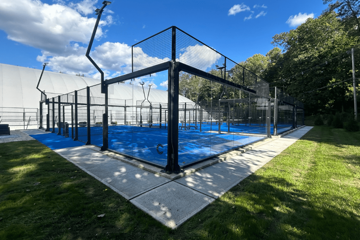 Padel courts at Centercourt Morristown in Morristown, NJ