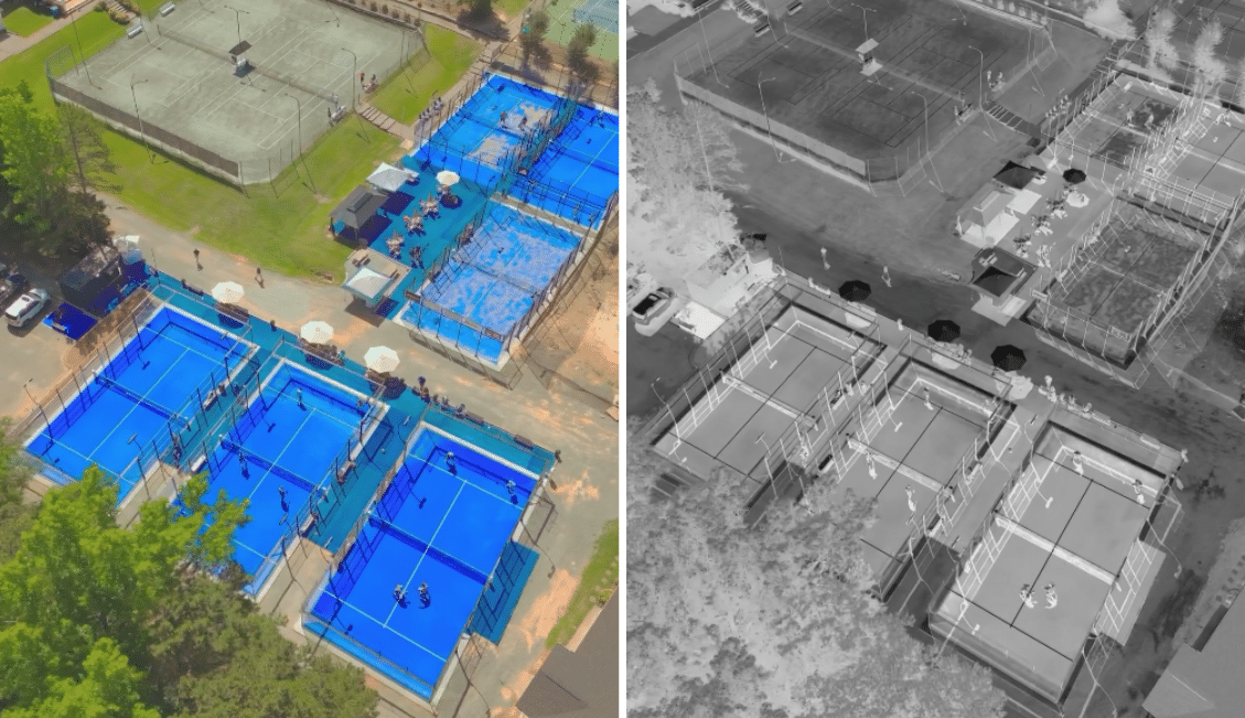 Padel courts at Charlotte Padel Club in Matthews, NC