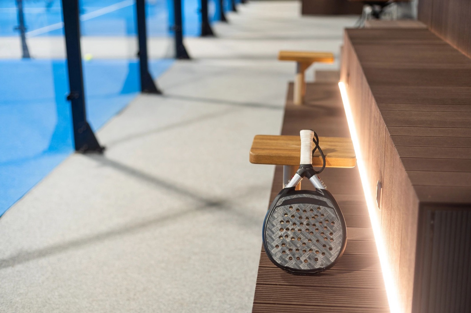 Padel courts at CLVB Padel in Columbus, OH