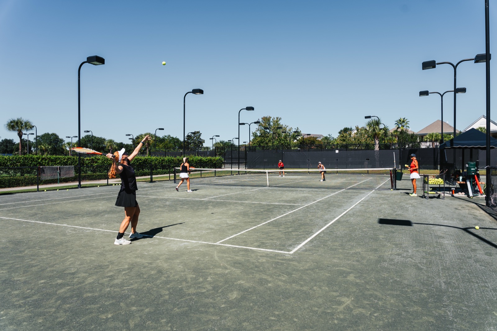 Padel courts at Daniel Island Club in Daniel Island, SC