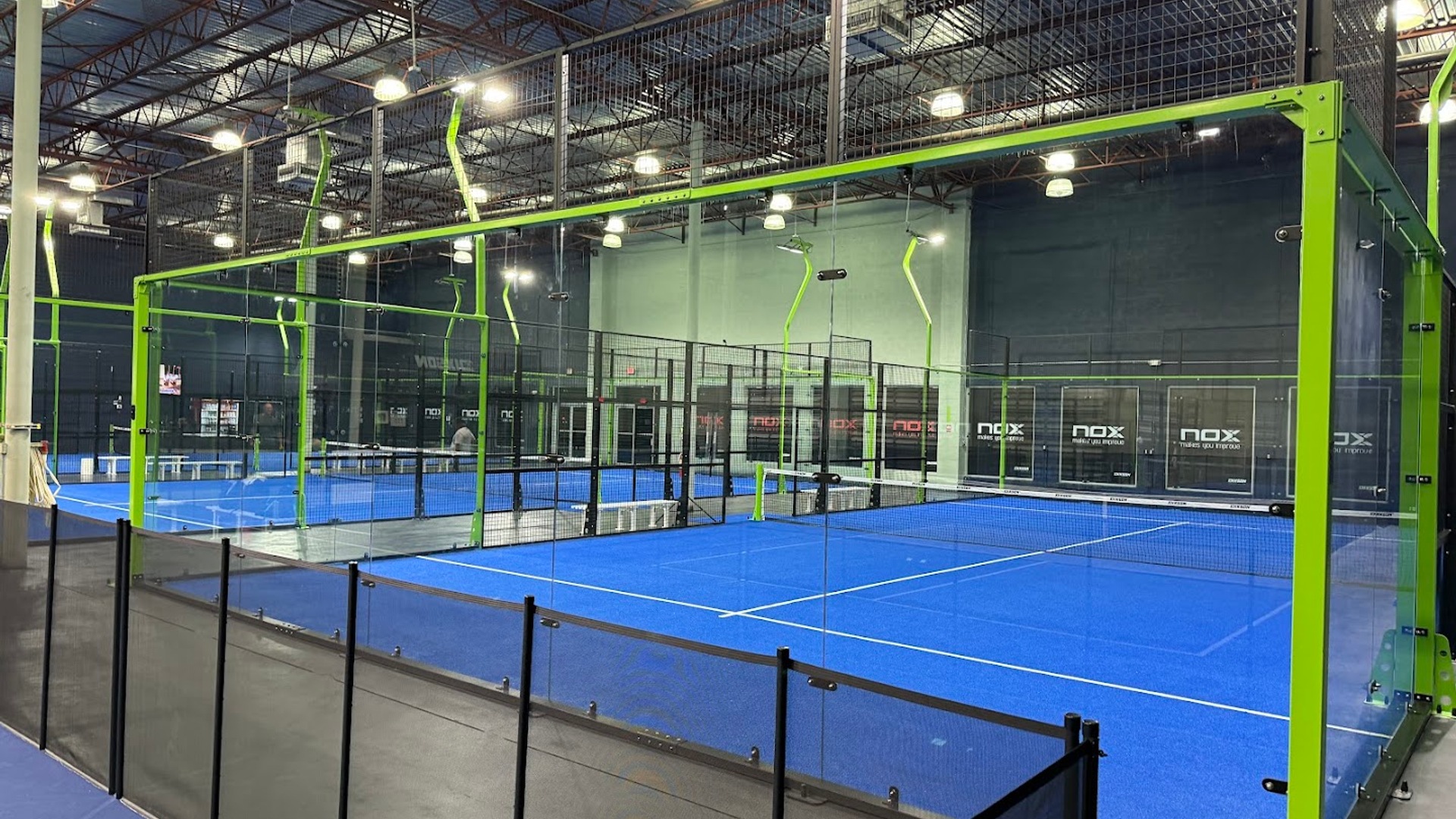 Padel courts at Dixson Padel and Pickleball Club in Deerfield Beach, FL