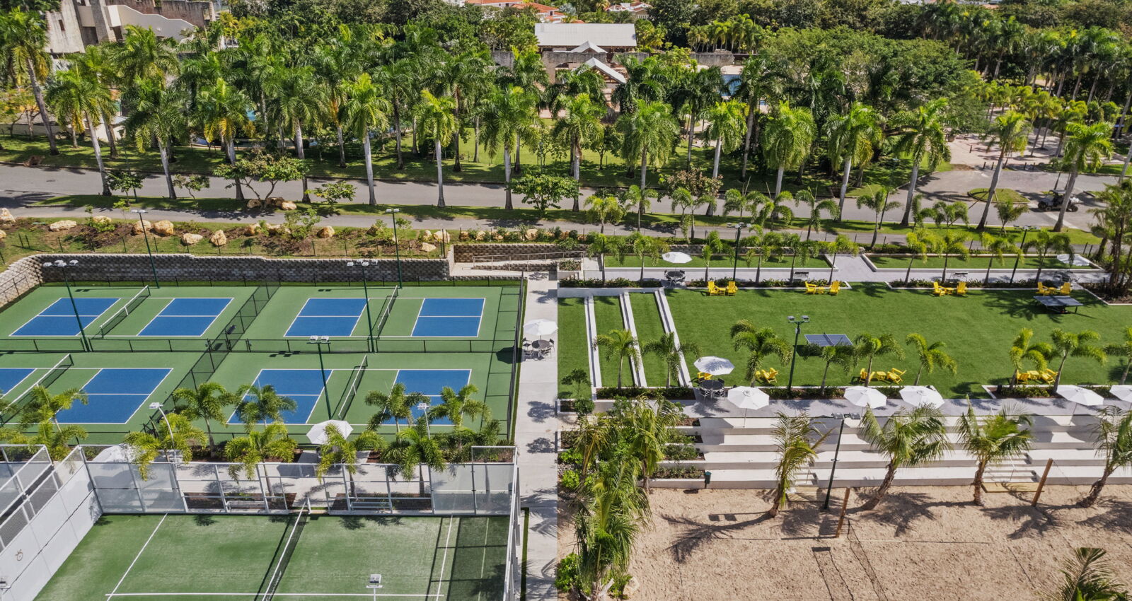 Padel courts at Dorado Beach Sports Hub in Dorado, PR