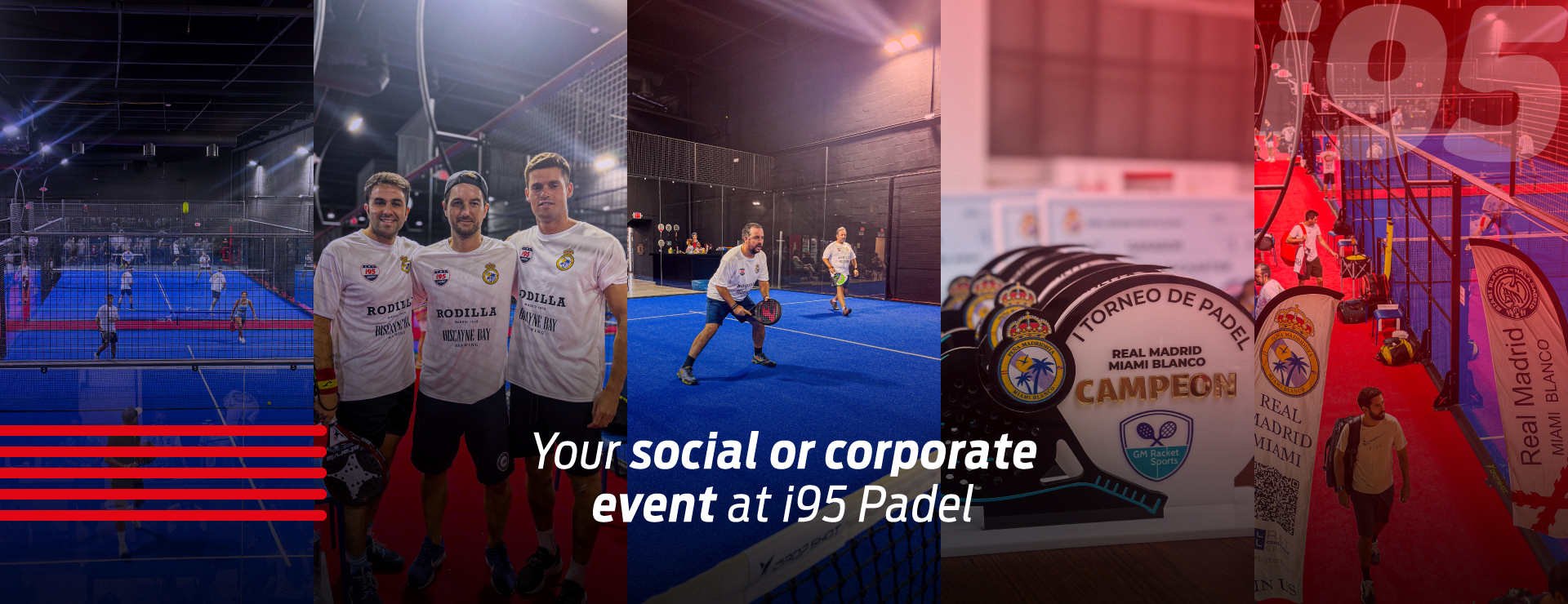 Padel courts at i95 Padel Club Miami in Miami, FL