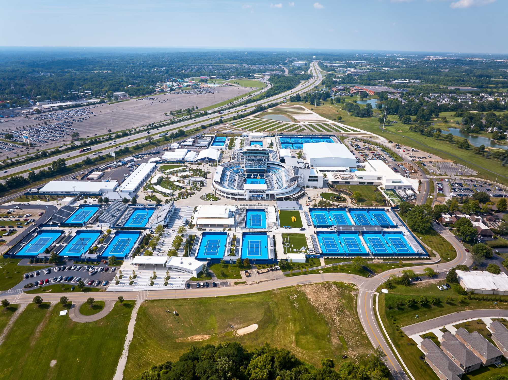 Padel courts at Lindner Family Tennis Center in Mason, OH