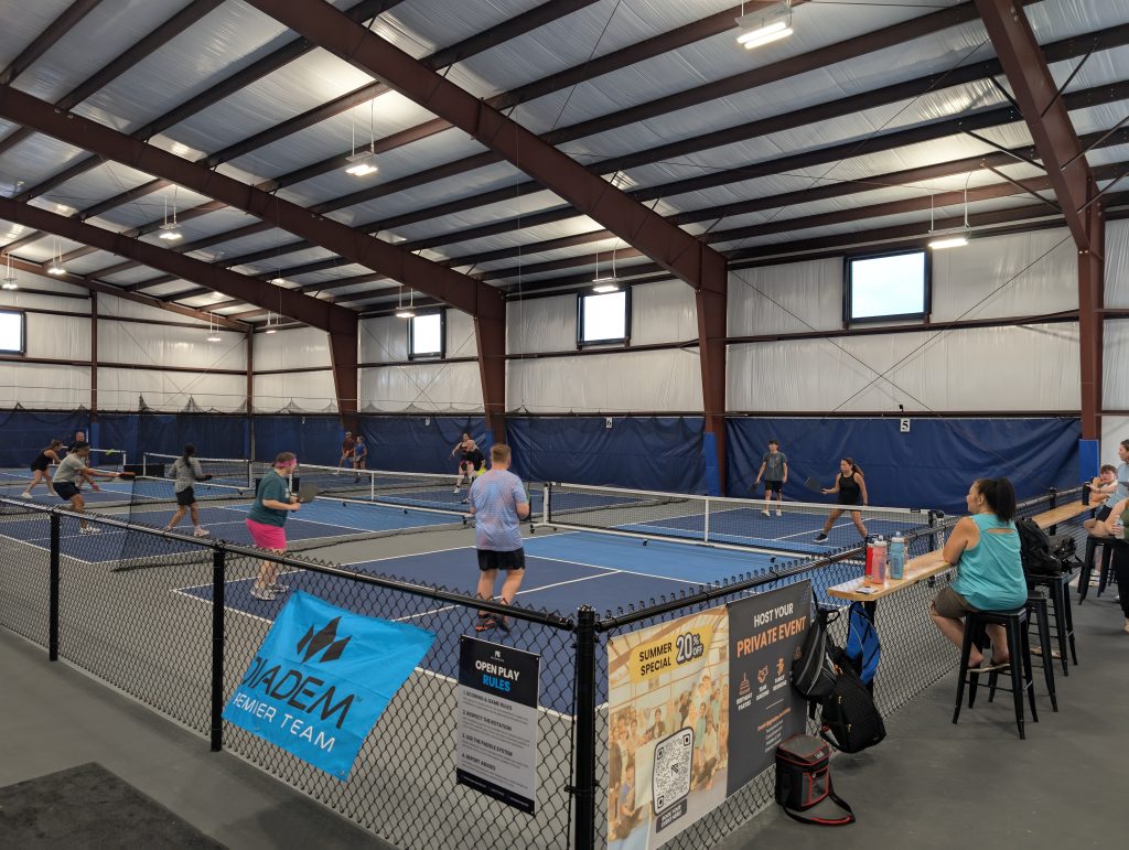 Padel courts at NewGen Racquet Club in Lewis Center, OH