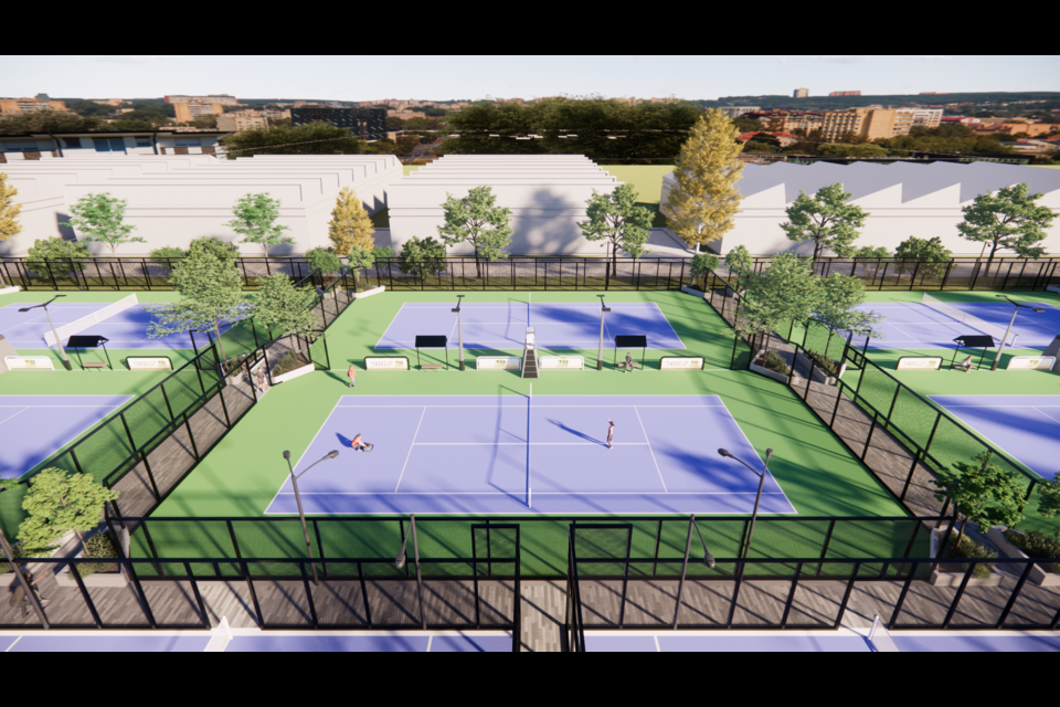 Padel courts at North Texas Raquet Club in Frisco, TX