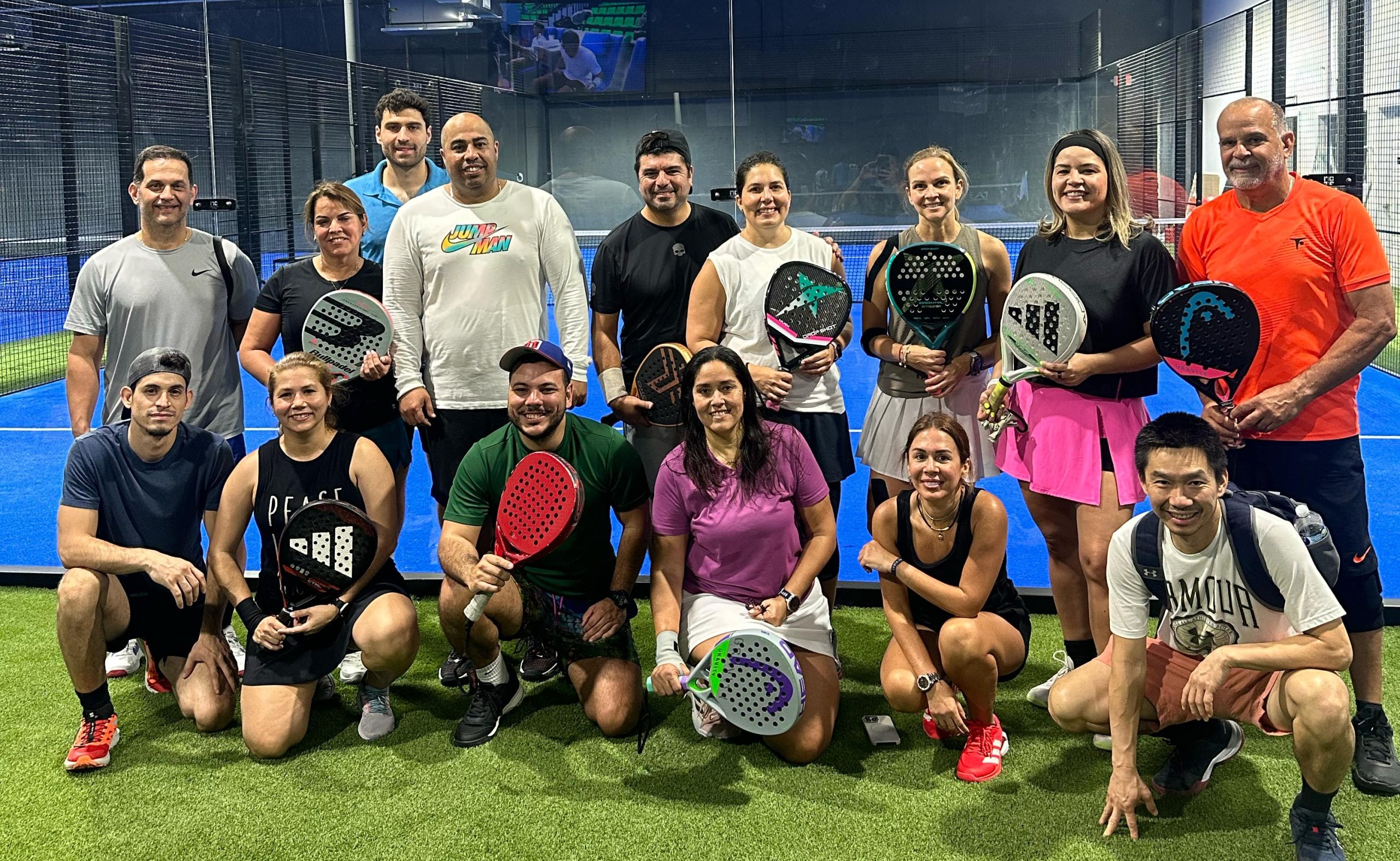 Padel courts at One Indoor Club in Miami Gardens, FL