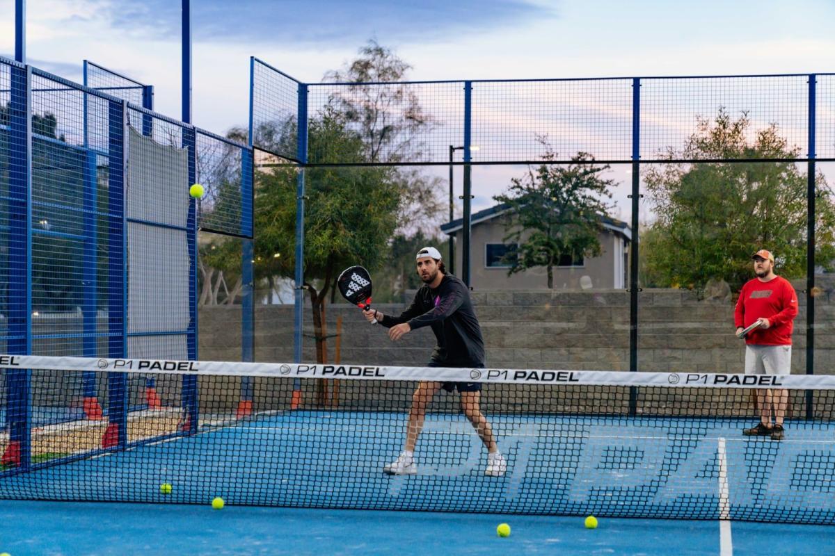 Padel courts at P1 Padel Las Vegas in Las Vegas, NV
