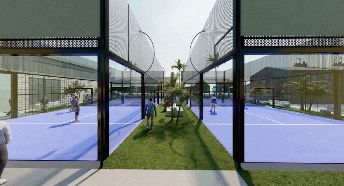 Padel courts at Padel California in Oceanside, CA