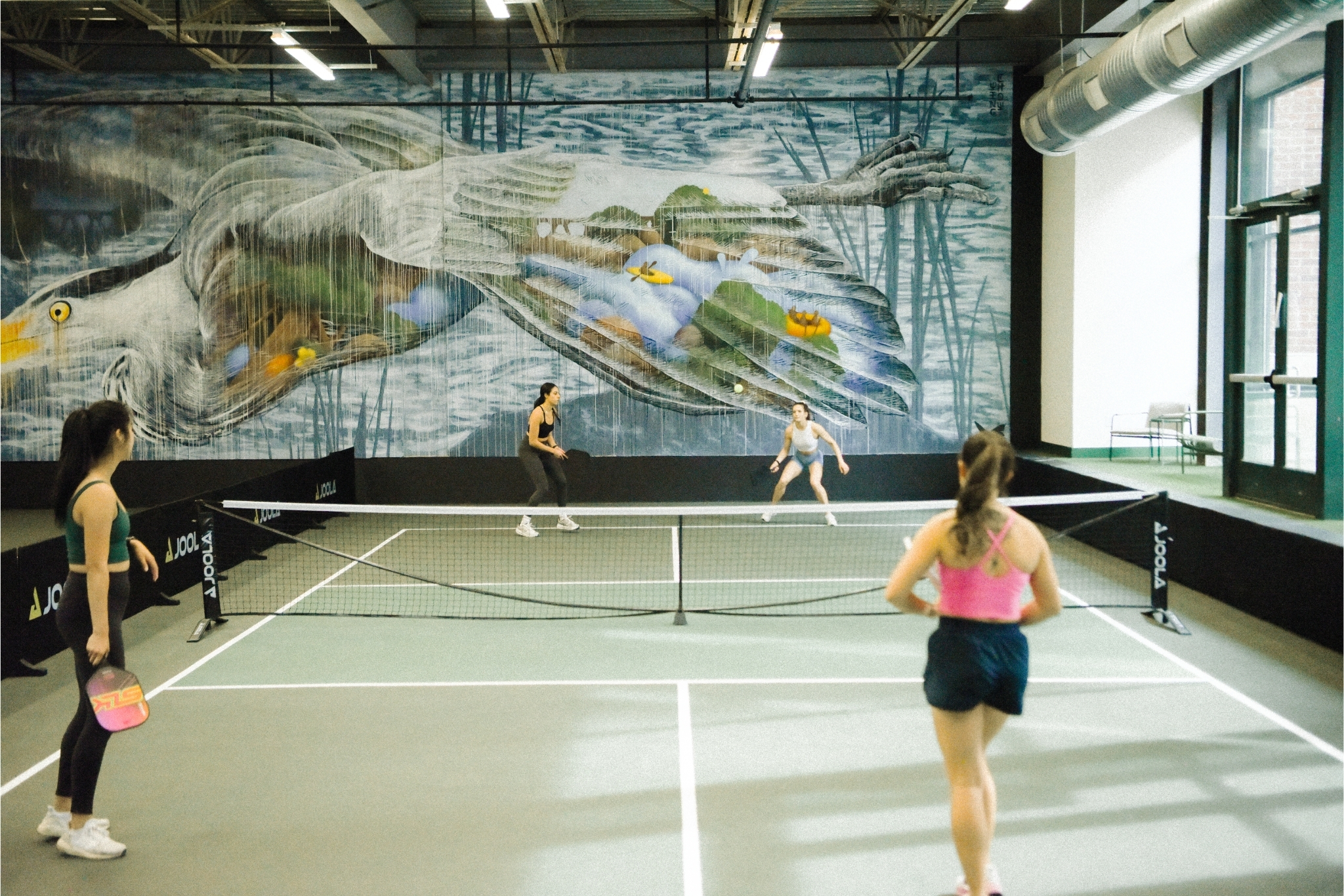 Padel courts at Padel Plant in Richmond, VA
