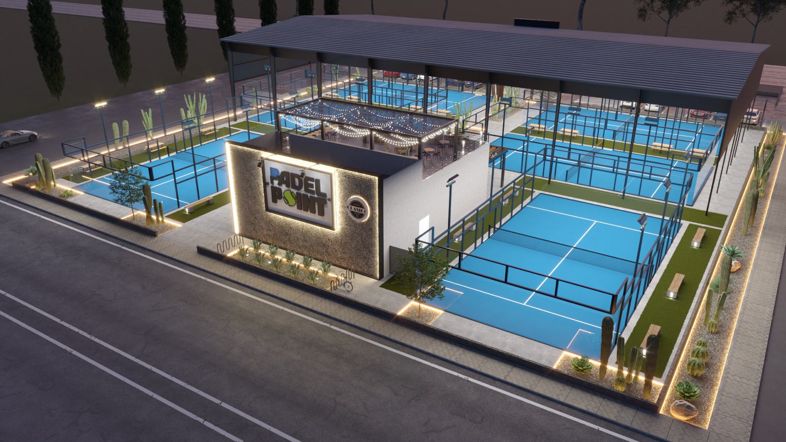 Padel courts at Padel Point in El Paso, TX