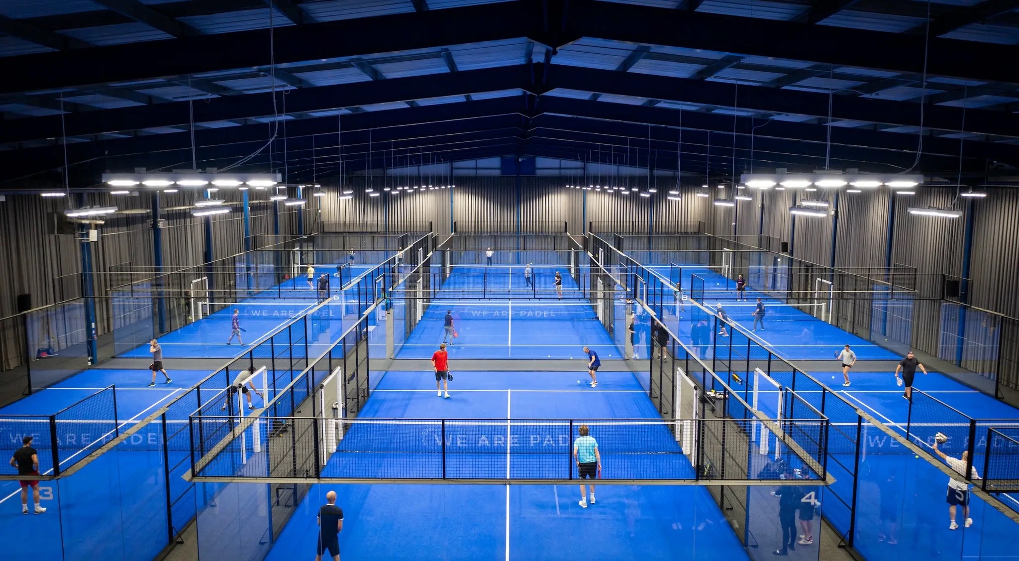 Padel courts at Padel Square in Cleveland, OH
