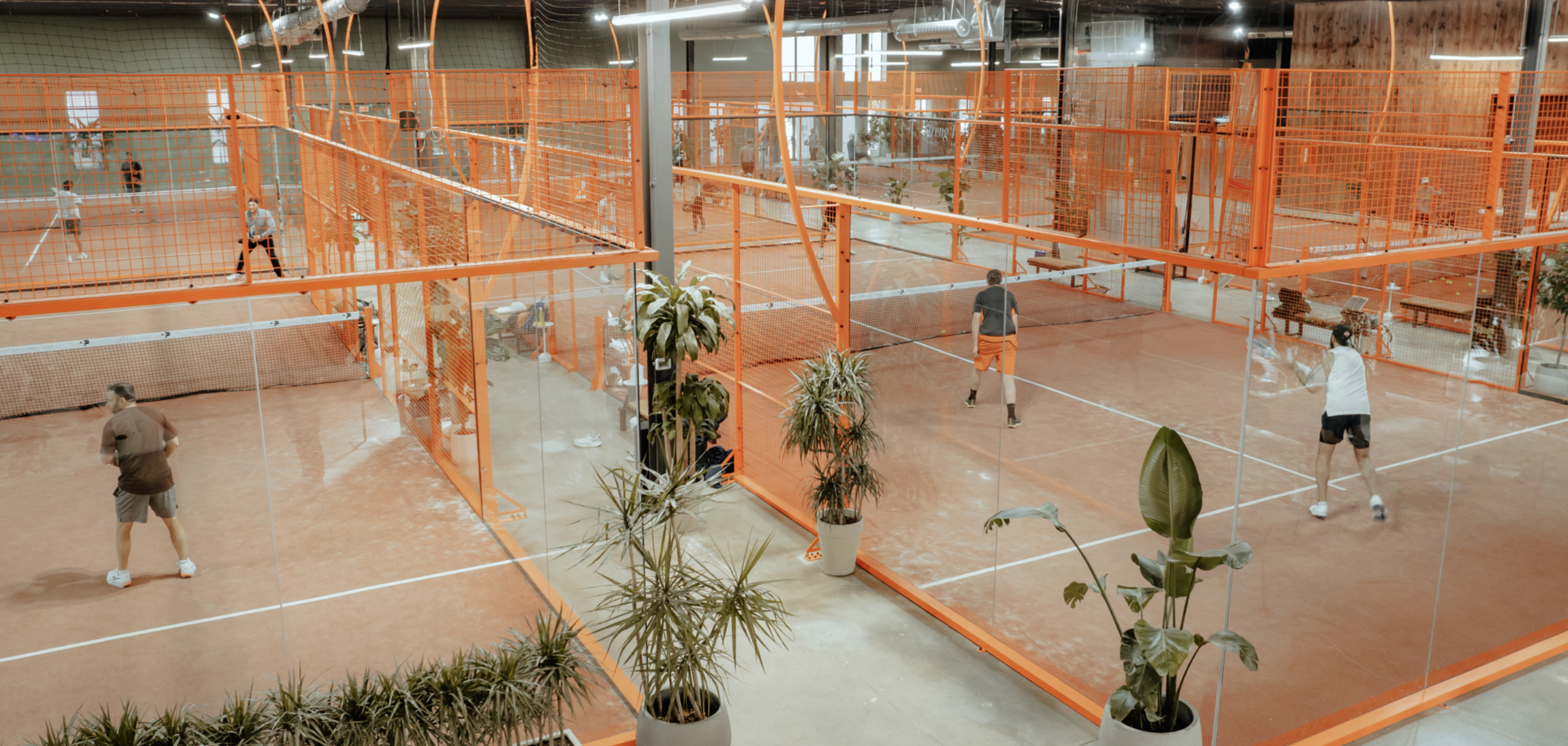 Padel courts at Padel United Sports Club in Cresskill, NJ