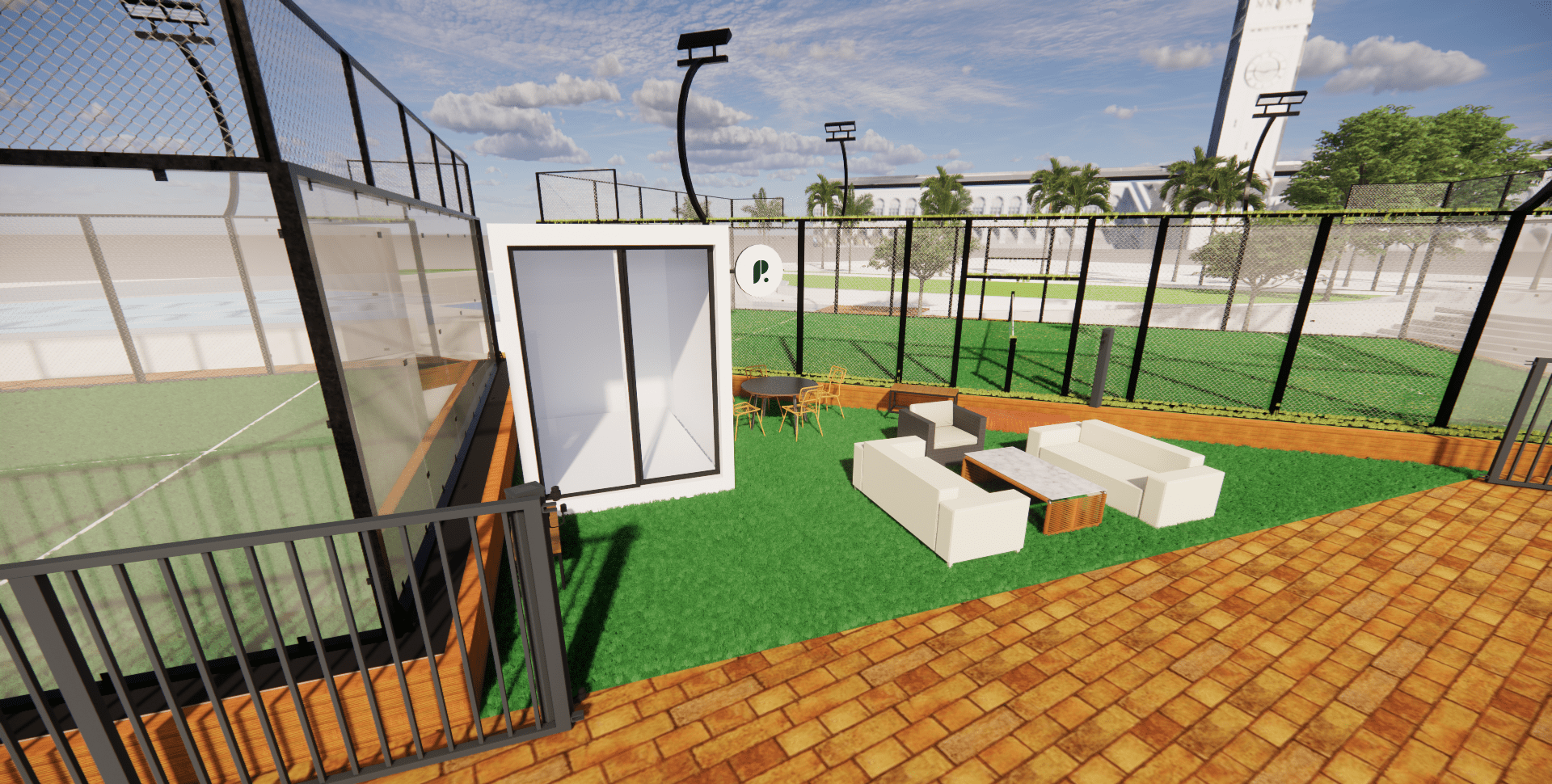 Padel courts at Park Padel in San Francisco, CA
