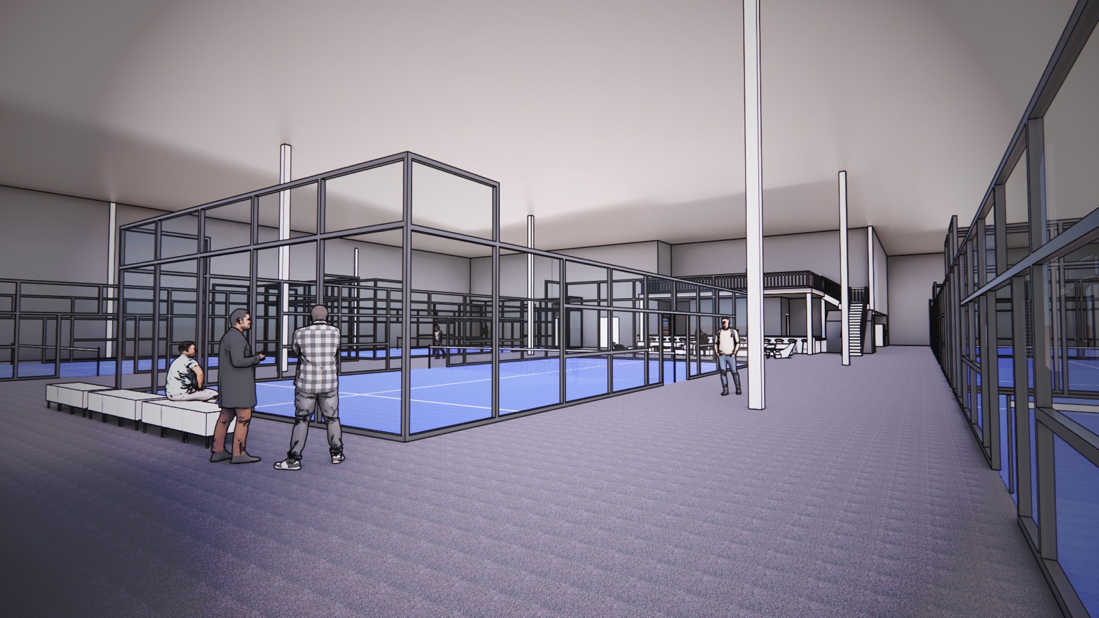 Padel courts at pATL Mt. Pleasant in Mt. Pleasant, SC