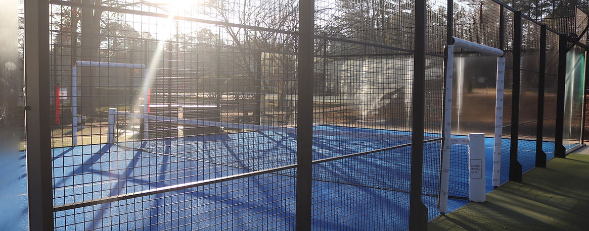 Padel courts at Racket Social Club in Alpharetta, GA