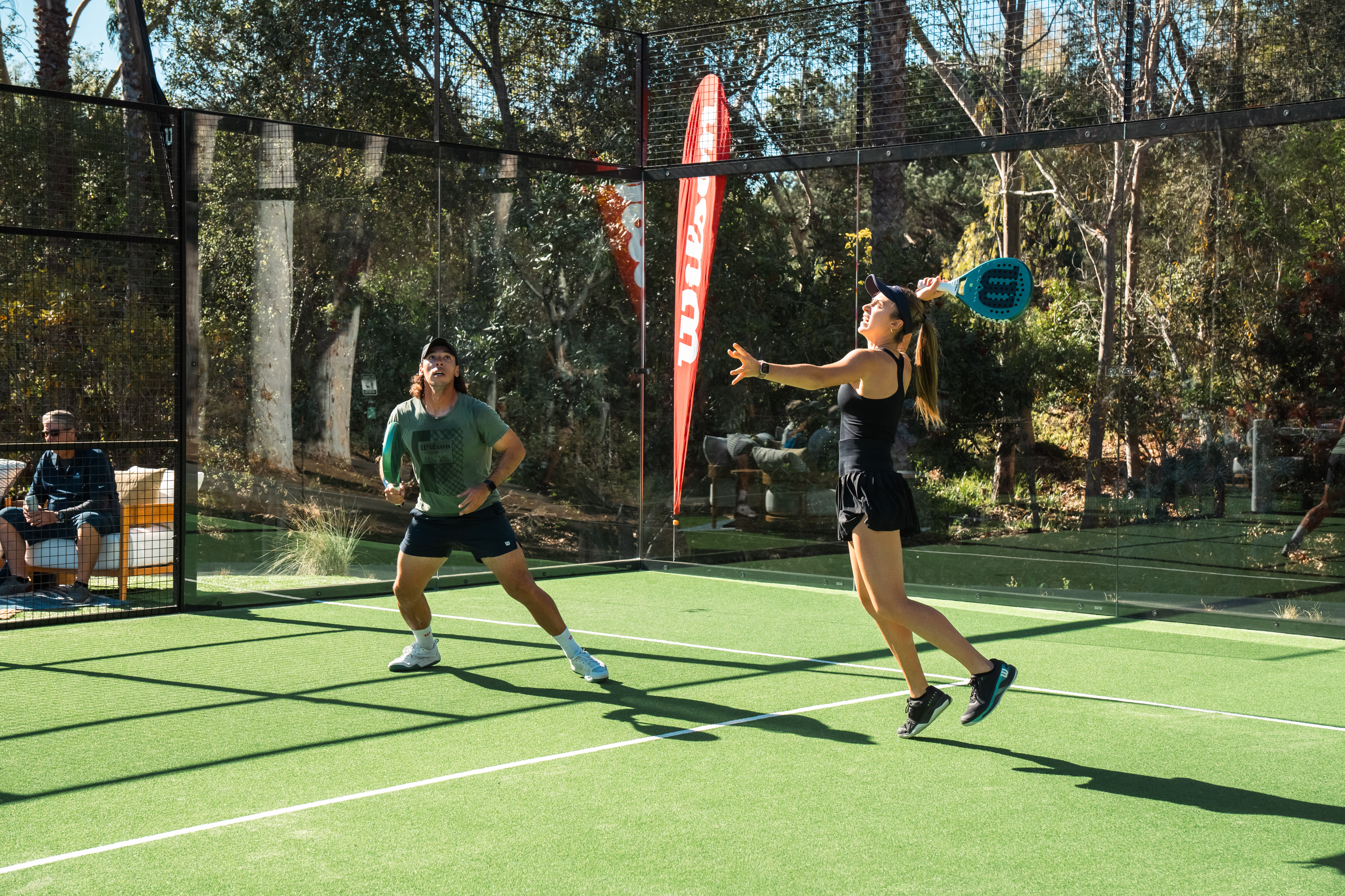 Padel courts at Rancho Valencia in Rancho Santa Fe, CA