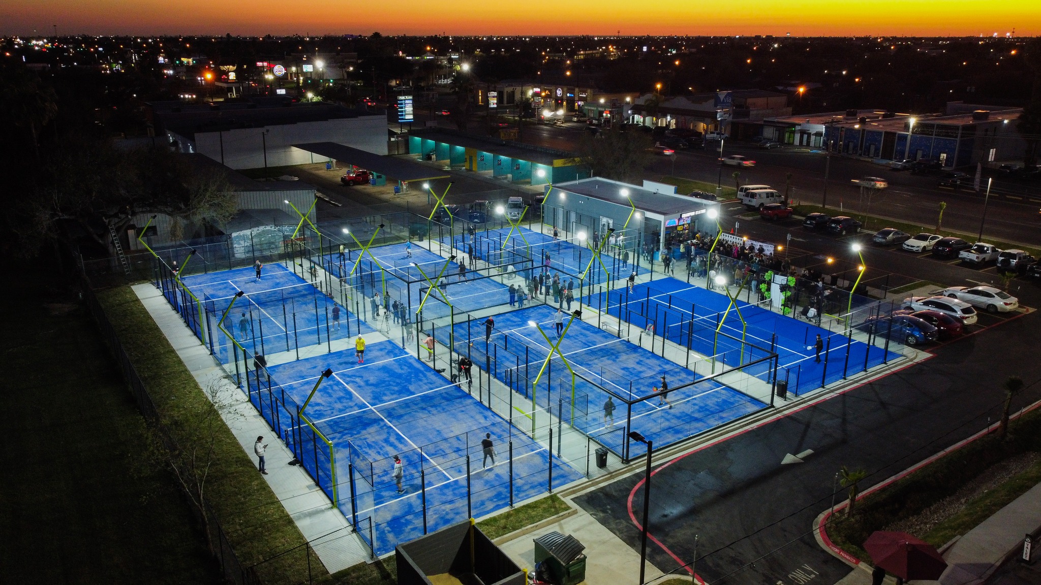 Padel courts at RGV Padel Club in McAllen, TX