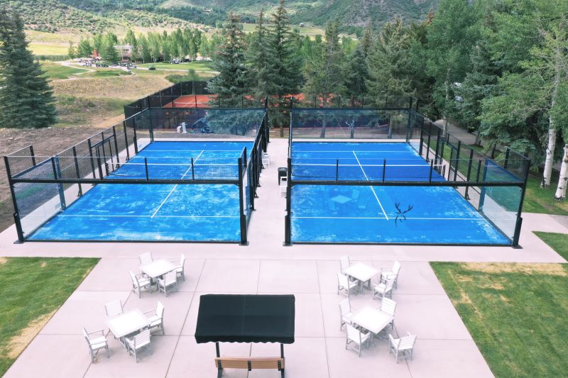 Padel courts at Snowmass Club in Snowmass Village, CO