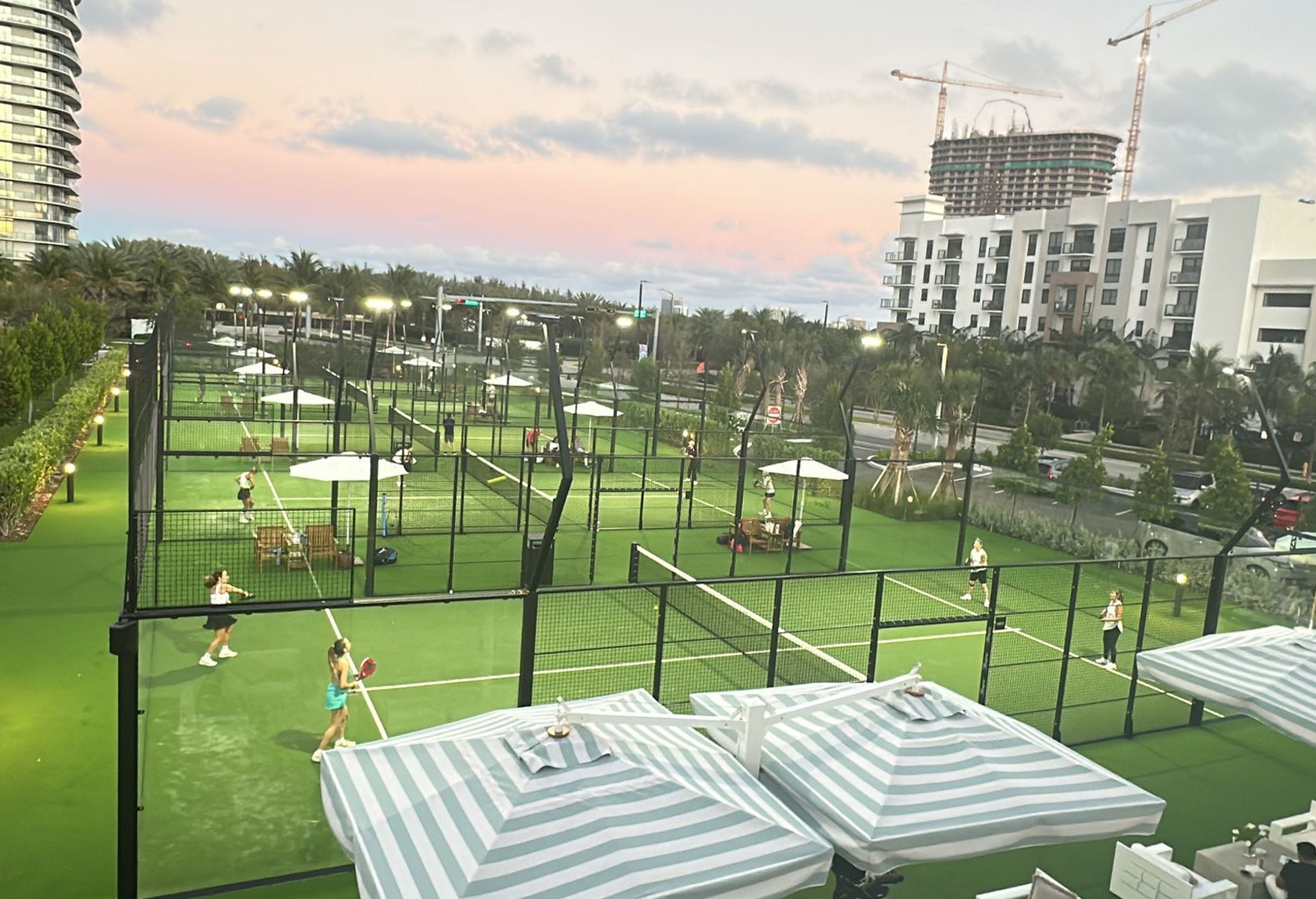 Padel courts at Somos Padel in Hallandale Beach, FL