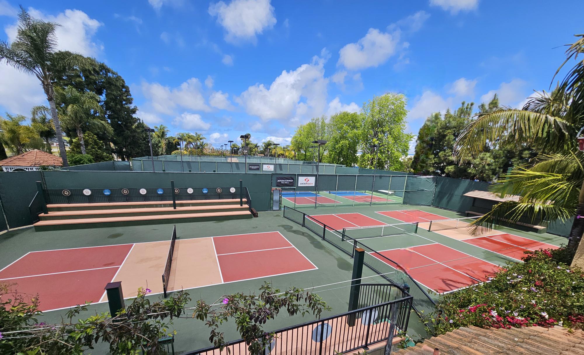 Padel courts at South End Racquet & Health Club in Torrance, CA