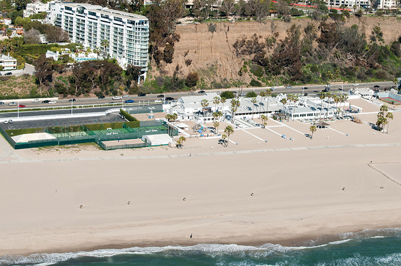 Padel courts at The Beach Club in Santa Monica, CA