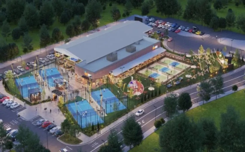 Padel courts at The Courthouse in New Braunfels, TX