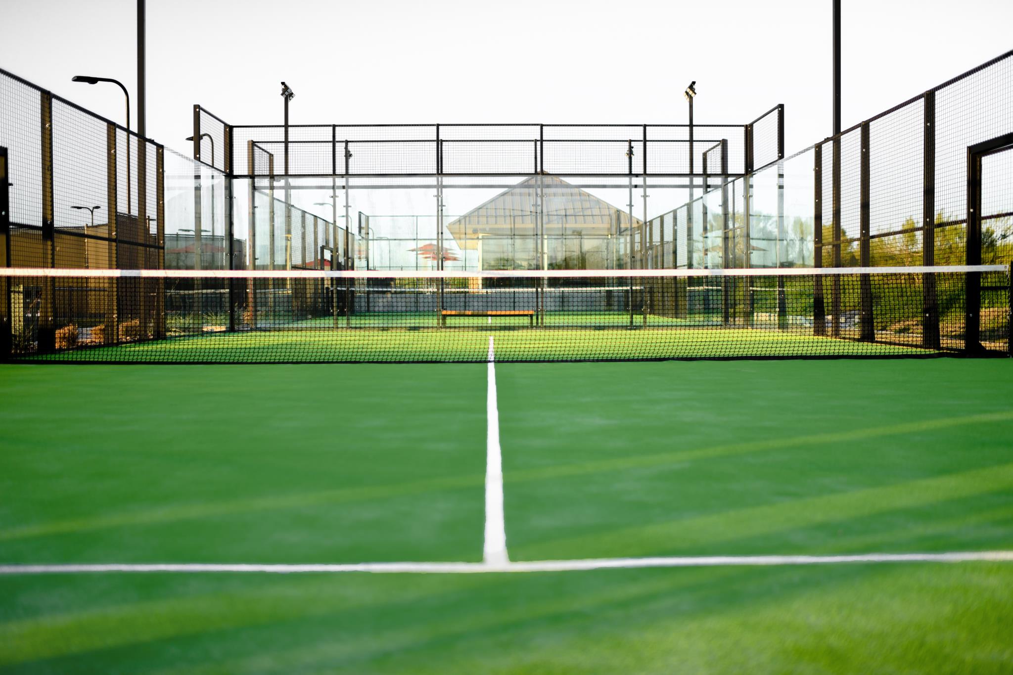 Padel courts at Traditions Club in Bryan, TX