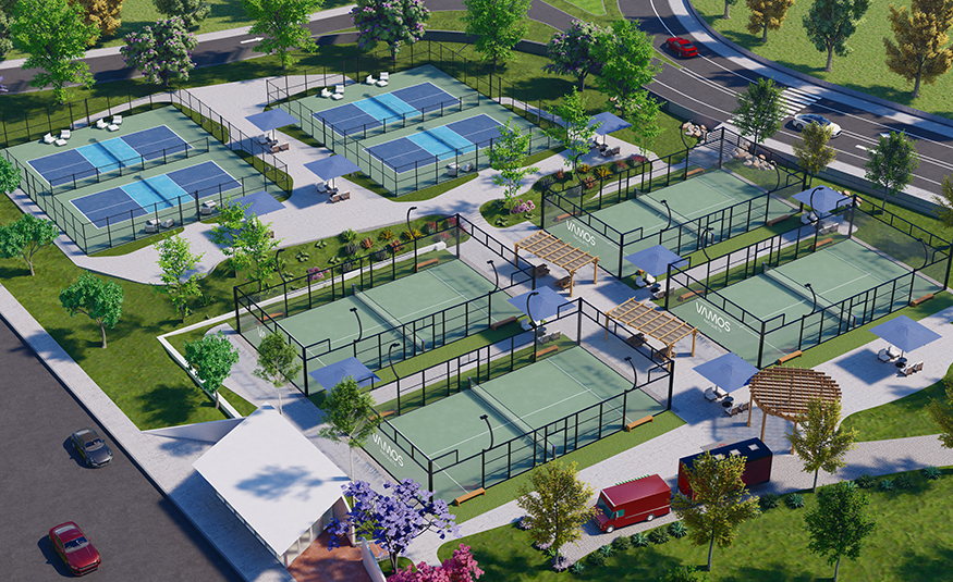 Padel courts at Vamos Racquets in East Hanover, NJ