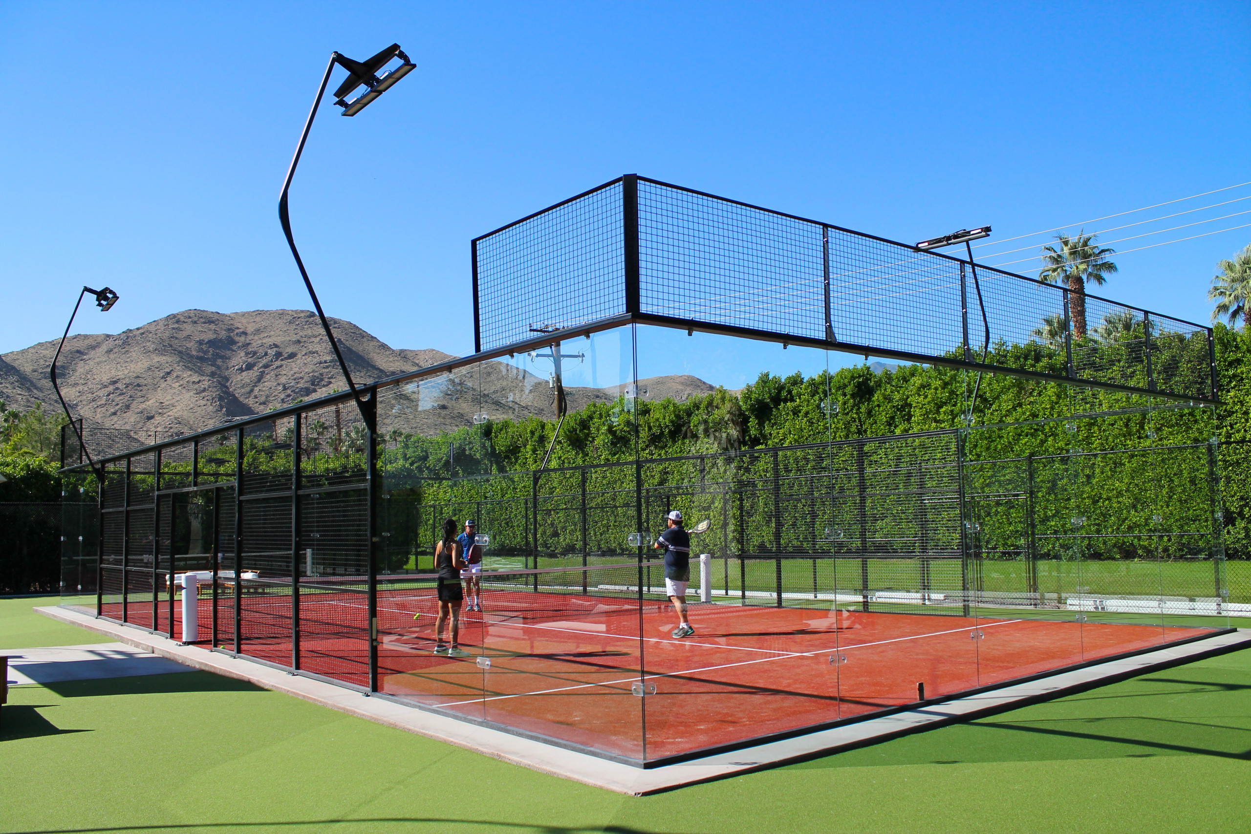 Padel courts at WynPadel (@Parker Palm Springs) in Palm Springs, CA